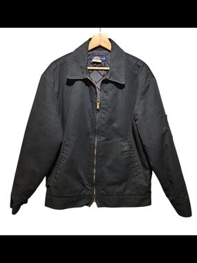 Y2k Dickies Men's Black Zip-Front Quilted Jacket